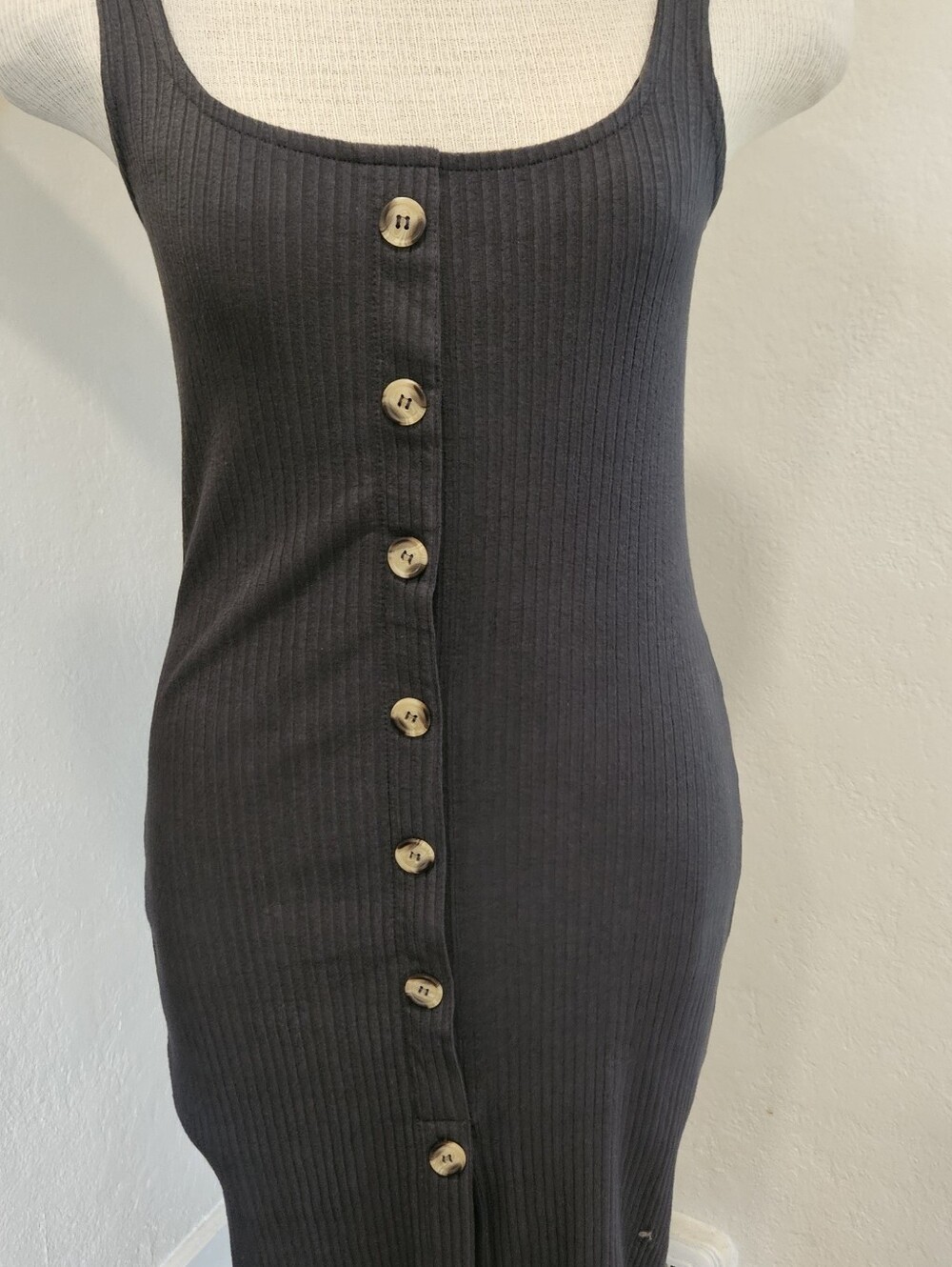 BILLABONG NISSI HENLEY Ribbed Bodycon DRESS Size M - Picture 3 of 11